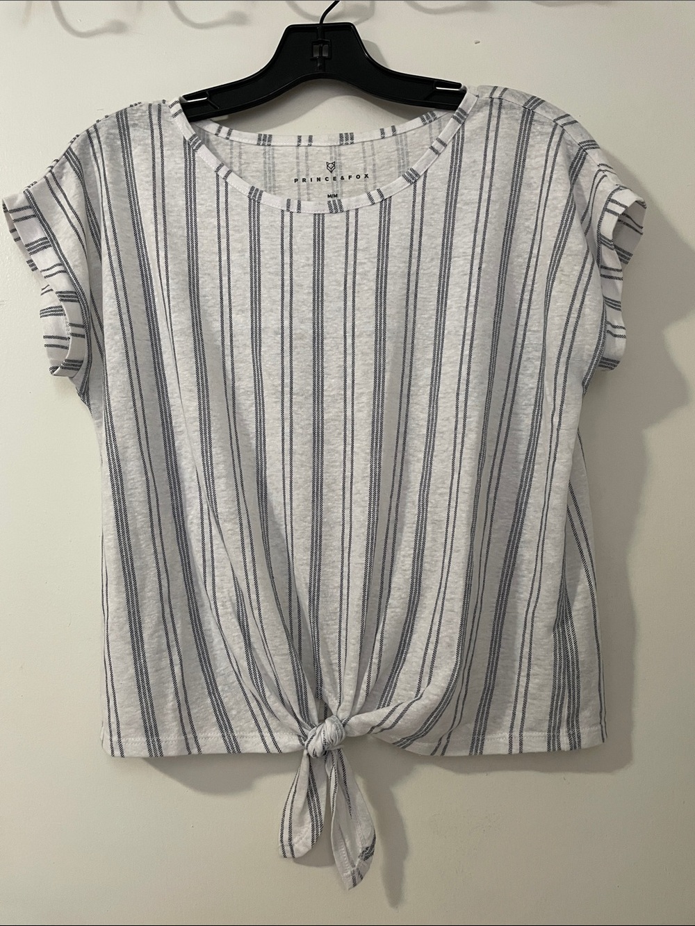 Tie-Front Striped Tee